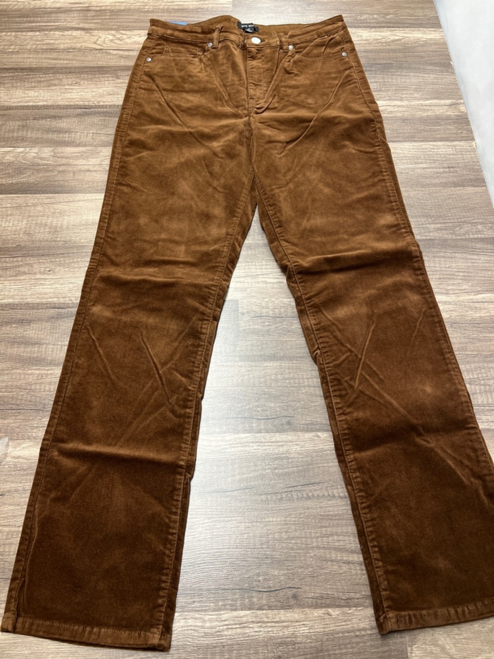 Well Worn Straight Leg Corduroy Pants - Brown